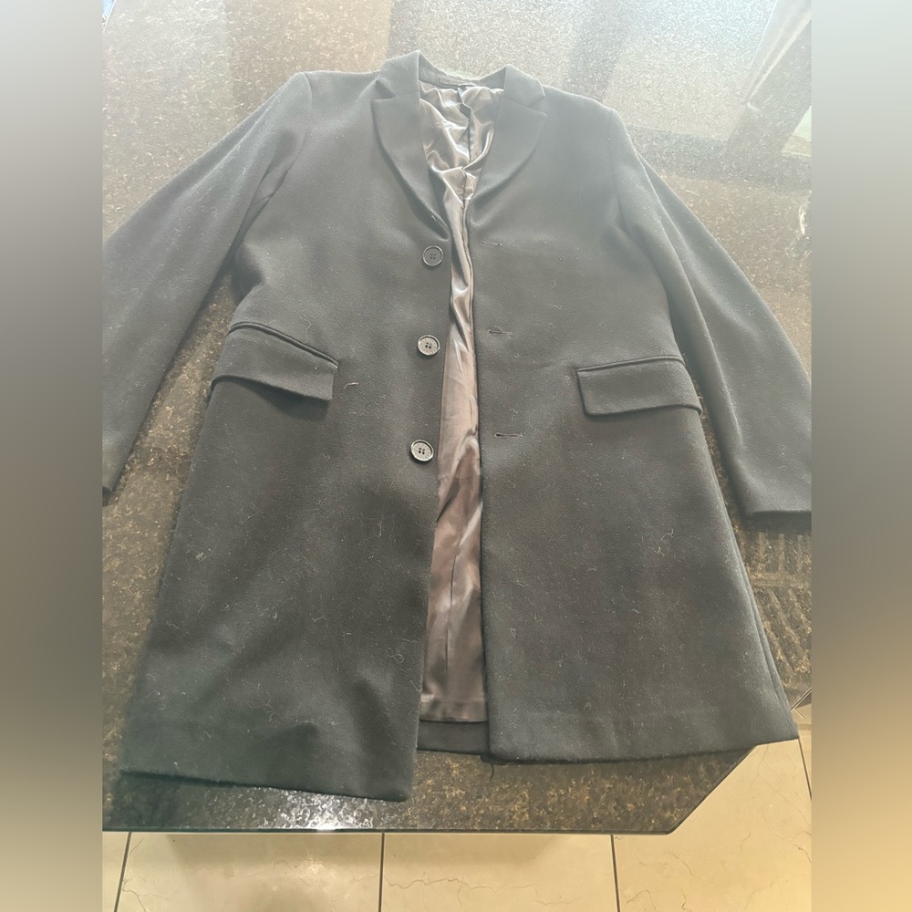 H&M Black Button-Up Coat
